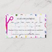 Chic Hues Multicolor Hair Beauty Appointment Card Afsprakenkaartje (Achterkant)