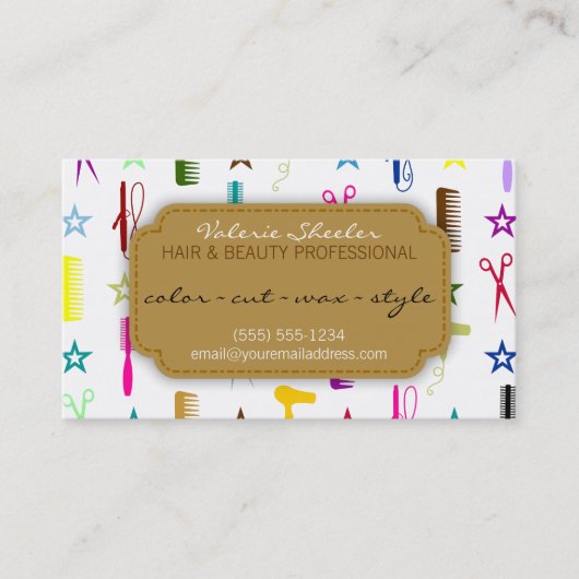 Chic Hues Multicolor Hair Beauty Appointment Card Afsprakenkaartje (Voorkant)