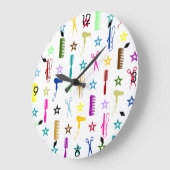 Chic Hues Multicolor op witte wandklok (Hoek)