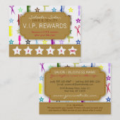 Chic Hues Multicolor Salon Loyalty Rewards-kaart (Voorkant / Achterkant)