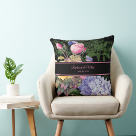 Chic Hydrangea en Rozen keepomwille Sierkussen