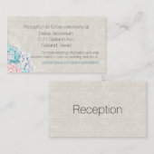 Chic Hydrangeas Trouwruimte Kaart (Voorkant / Achterkant)