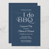 Chic I DO BBQ Engagement Party Aankondiging (Voorkant / Achterkant)