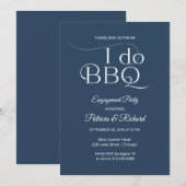 Chic I DO BBQ Feestelijke Uitnodiging (Voorkant / Achterkant)