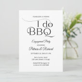 Chic I DO BBQ Feestelijke Uitnodiging (Staand voorkant)