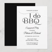 Chic I DO BBQ Feestelijke Uitnodiging (Voorkant / Achterkant)