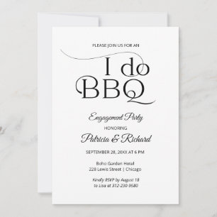 Chic I DO BBQ Feestelijke Uitnodiging