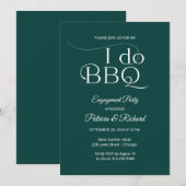 Chic I DO BBQ uitnodiging voor verlovingsfeest (Voorkant / Achterkant)