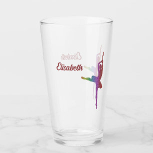 Chic "I Love Ballet" Silhouette Ballerina Glas