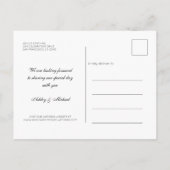 Chic Ice Blue Save the Date Verloving Photo Aankondigingskaart (Achterkant)