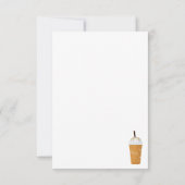 Chic Iced Koffee Bling Roze Bedankkaart (Achterkant)