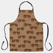 Chic iconic winkS Aviator Glasses Brown Pattern Schort (Voorkant)