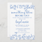 Chic Iets Blauw Voordat Ik Vrijgezellenfeest Doe Kaart (Voorkant / Achterkant)