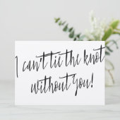 Chic: "Ik kan de knoop niet stropdassen zonder jou Kaart (Staand voorkant)