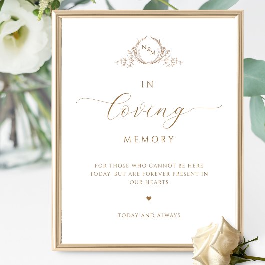 Chic In Liefdevolle Geheugen, Monogrammed Beige Si Poster