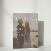 Chic in stijl Fototijdschrift bruiloft Kaart