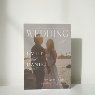 Chic in stijl Fototijdschrift bruiloft Kaart