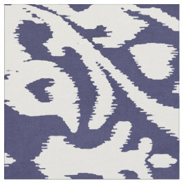 Chic indigo blue en white ikat tribale patronen stof