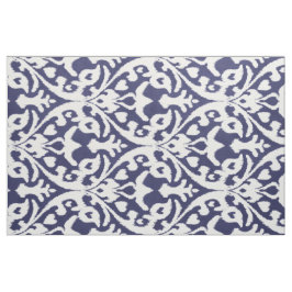 Chic indigo blue en white ikat tribale patronen stof