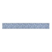 Chic Indigo Blue Ethnic Floral Grosgrain Ribbon Grosgrain Lint (Voorkant)