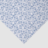 Chic Indigo Blue Ethnic Floral Print Tissue Paper Tissuepapier (Detail)