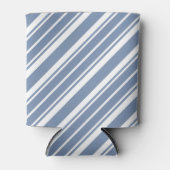 Chic Indigo Blue, Koelbox met witte strepen Blikjeskoeler (Voorkant)