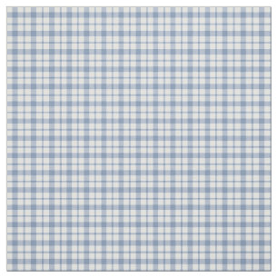 Chic Indigo Blue White Preppy Check Fabric Stof