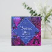Chic Industrial  Birthday Invitation Kaart (Staand voorkant)