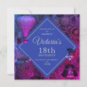 Chic Industrial  Birthday Invitation Kaart (Voorkant)