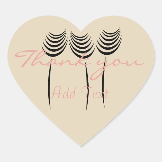 Chic Ink Art Dank u Sticker (Voorkant)