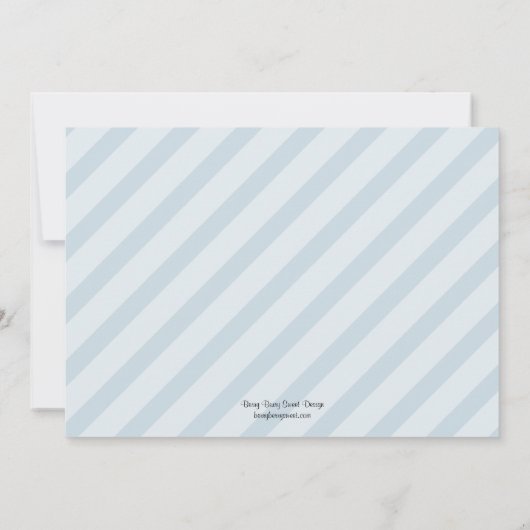 Chic Introduction Birth Announcement - Blue Aankondiging (Achterkant)