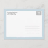 Chic Introduction Birth Announcement - Blue Aankondigingskaart (Achterkant)