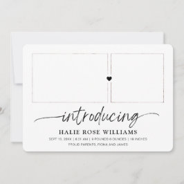 Chic Introduction Photo Collage Birth Aankondiging