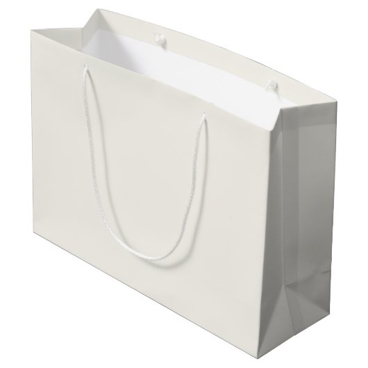 Chic iory crème minimalistisch monogram grote gift groot cadeauzakje (Achterkant Gekanteld)