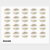 Chic Iridescent Holographic Glitter Wedding Ronde Sticker (Vel)