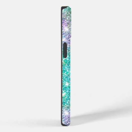 Chic Iridescent paars-blauwe faux-monogram Case-Mate iPhone Case (Achterkant / Rechts)
