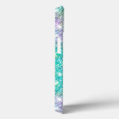 Chic Iridescent paars-blauwe faux-monogram Case-Mate iPhone Case (Achterkant / Rechts)