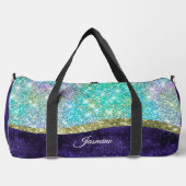 Chic Iridescent paars-blauwe faux-monogram Plunjezak (Voorkant)