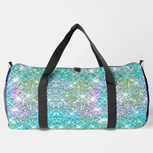 Chic Iridescent paars-blauwe faux-monogram Plunjezak (Achterkant)