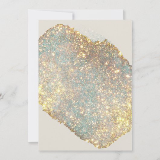 Chic iriserende glitter Save the Date Kaart (Achterkant)