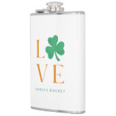Chic Irish Love Shamrock Groen en Sinaasappel Heupfles (Links)