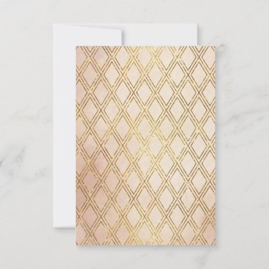 Chic Italiaanse olijf tak en goud rooster RSVP Kaartje (Achterkant)