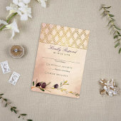 Chic Italiaanse olijf tak en goud rooster RSVP Kaartje