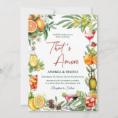 Chic Italian Citrus Cocktail Wedding Celebration Kaart (Voorkant)
