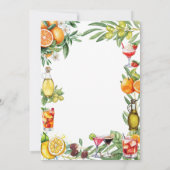 Chic Italian Citrus Cocktail Wedding Celebration Kaart (Achterkant)