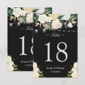 Chic Ivo Witte Bloemenslinger Lichtjes Tafelnummer (Voorkant / Achterkant)