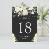 Chic Ivo Witte Bloemenslinger Tafelnummer (Staand voorkant)