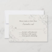 Chic Ivoor en White Classic Wedding RSVP Kaart (Voorkant)