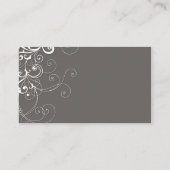 Chic ivoor en wit klassieke bruiloft behuizing informatiekaartje (Achterkant)