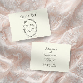 Chic Ivoor Save the Date Kaart